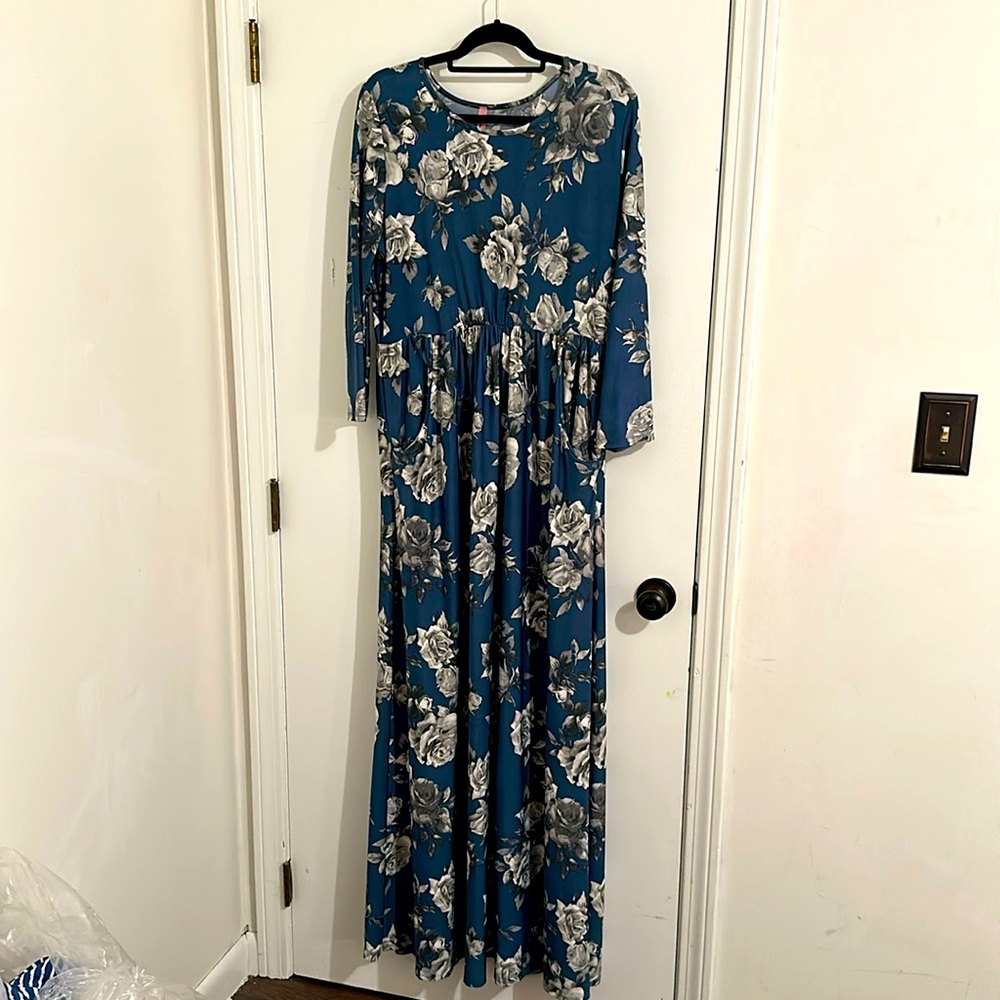 Floral Sundress Long Sleeve